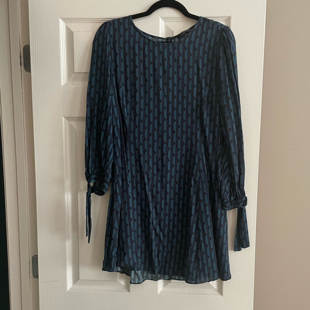 Zara Mini Dress, Size XL, Navy & Black